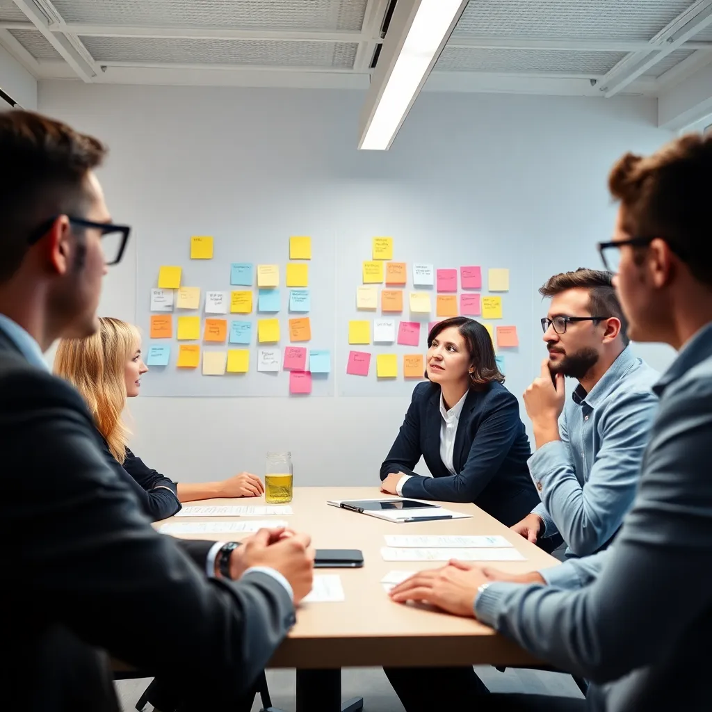 Belgische professionals in een strategische brainstormsessie