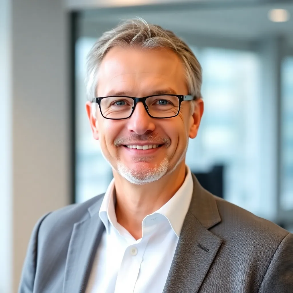 Portret van Sophie Delvaux, CEO van een Belgisch technologiebedrijf